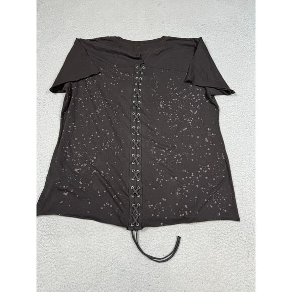 Affliction Womens Size XL American Customs Volume Split T-Shirt - Picture 2 of 14